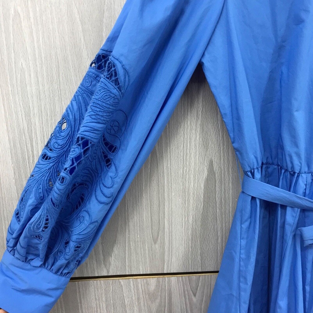 Maje Royal Blue Embroidered Mini Dress - Picture 6 of 17